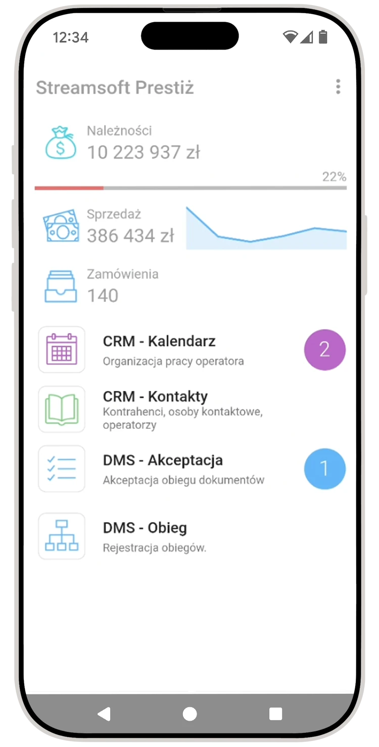 Aplikacja ERP mobile 1 Streamsoft Kraków