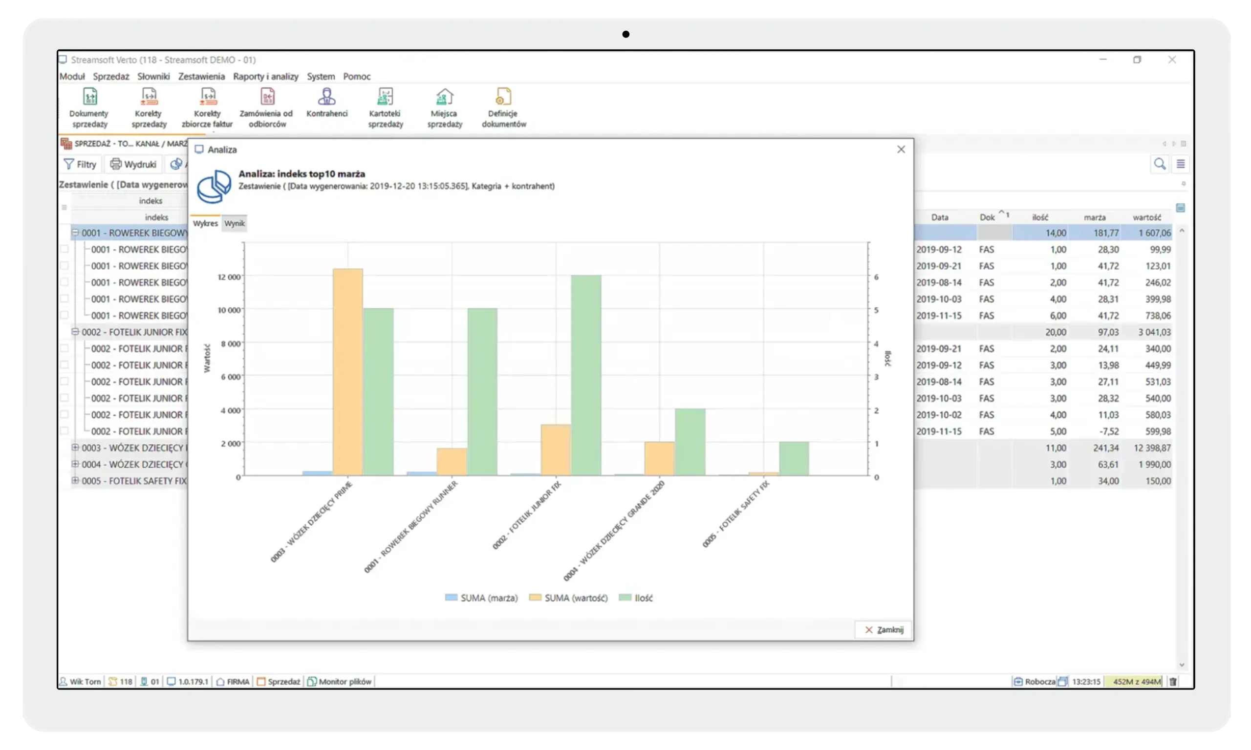 Moduł raporty i analizy 2 Streamsoft Kraków