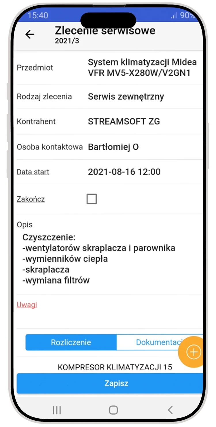 Moduł serwis 2 Streamsoft Kraków