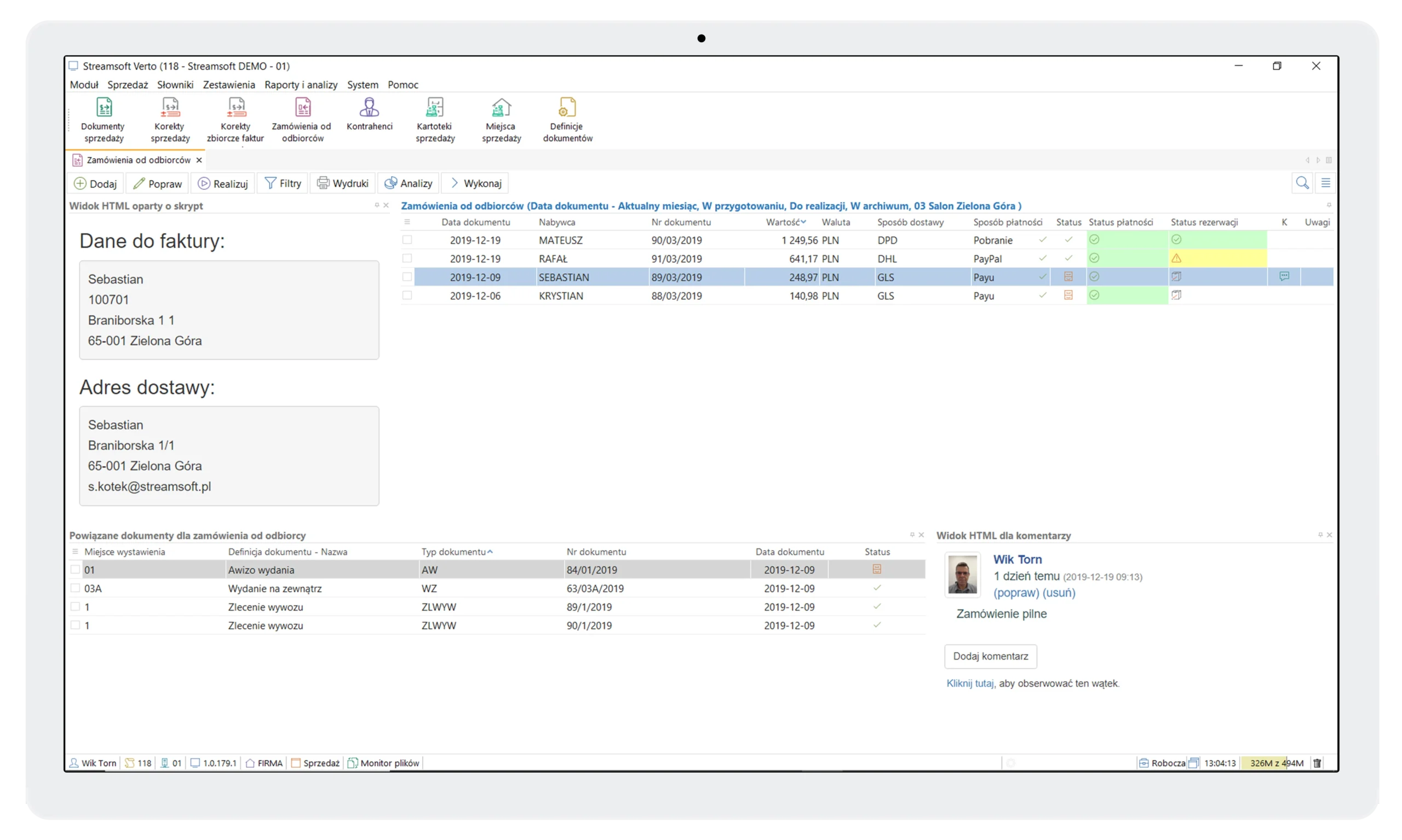Moduł sprzedaż 3 Streamsoft Kraków