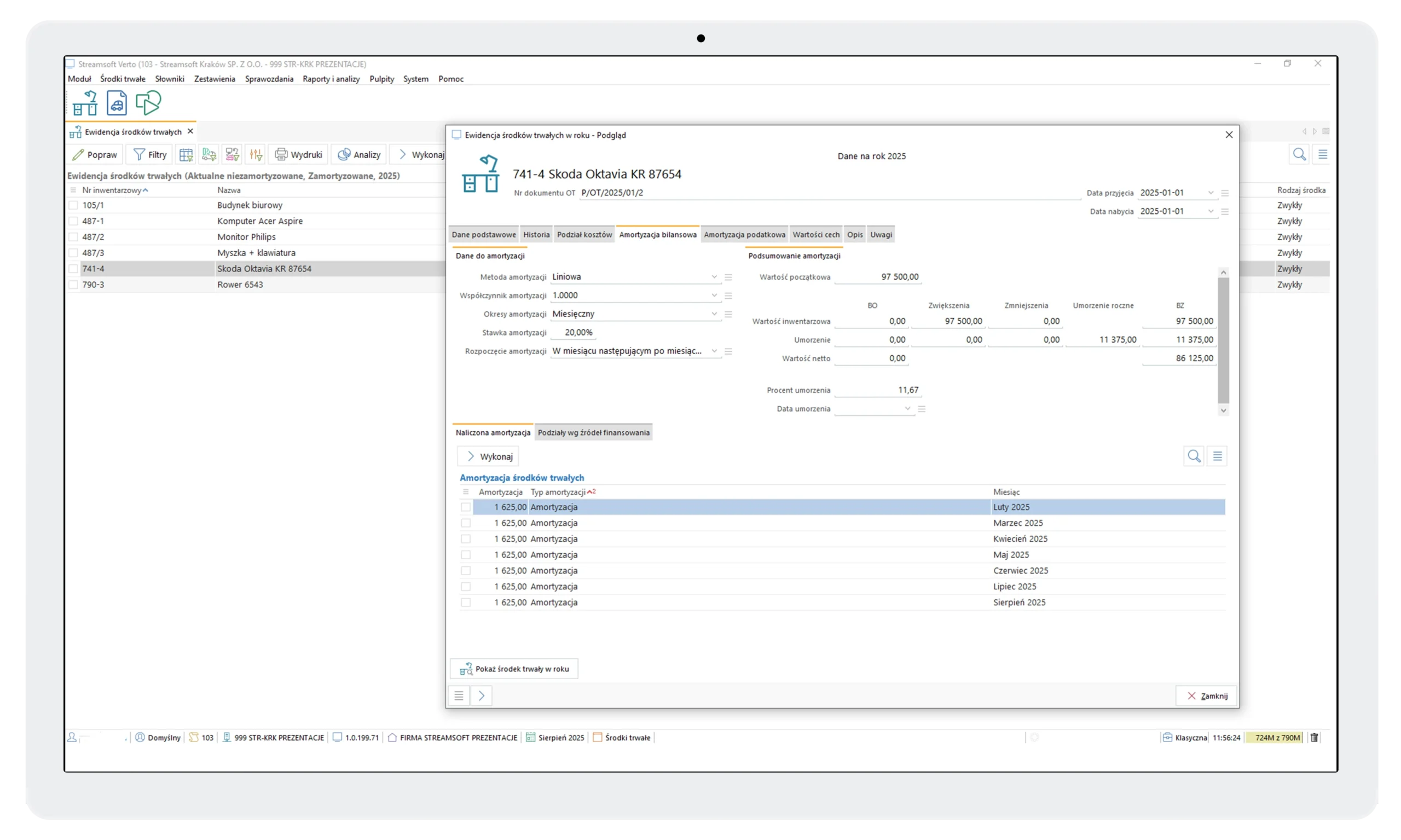 Moduł środki trwałe 3 Streamsoft Kraków