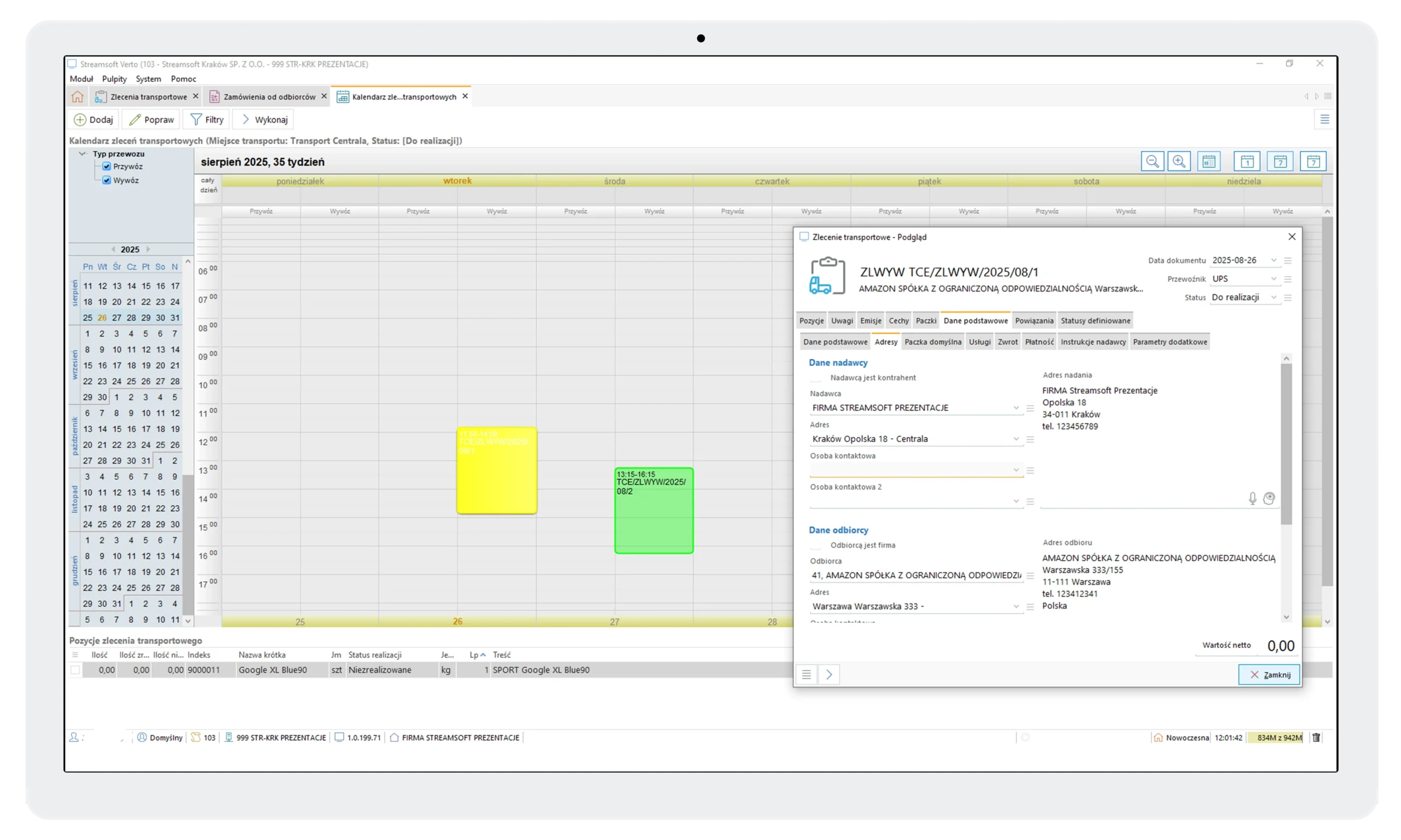 Moduł transport 3 Streamsoft Kraków