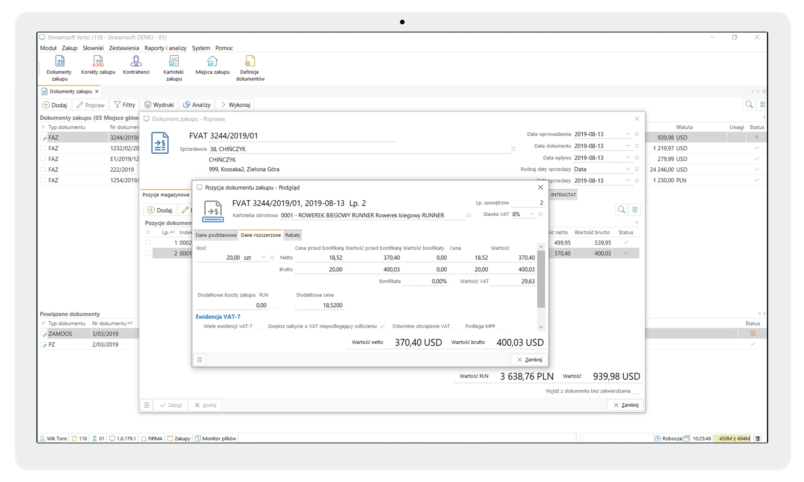 Moduł zakupy 2 Streamsoft Kraków