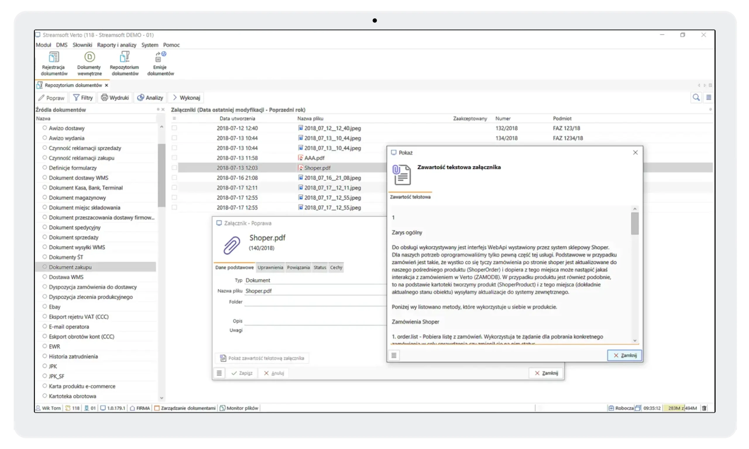 Moduł Zarządzanie dokumentami 1 Streamsoft Kraków