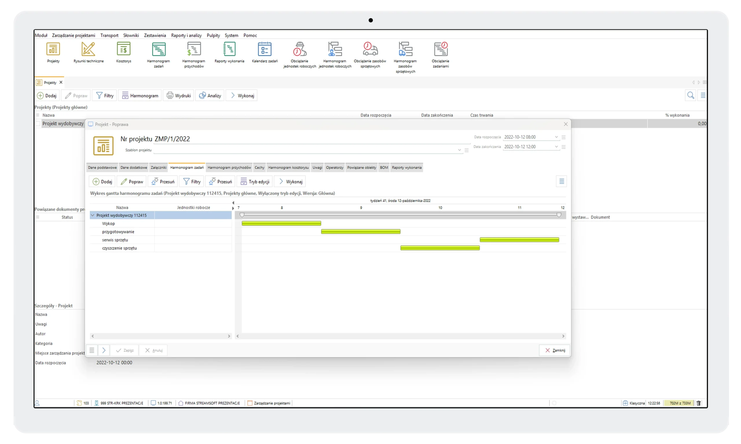 Moduł zarządzanie projektami 3 Streamsoft Kraków